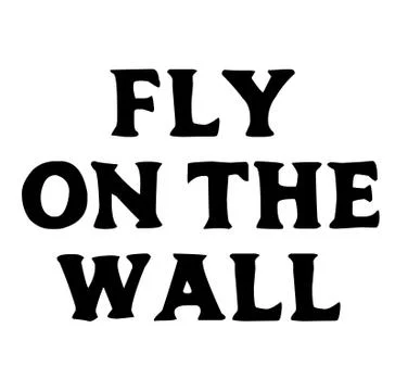 Fly on the wall stamp on white Stock Illustration