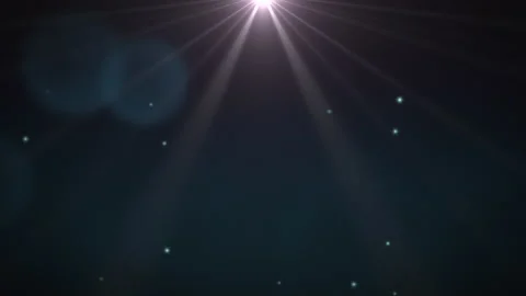 Fly white glitters and sun rays on shiny background Stock Footage 166880273