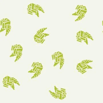 Fly wings cardboard box character glyph seamless pattern Illustrazione stock