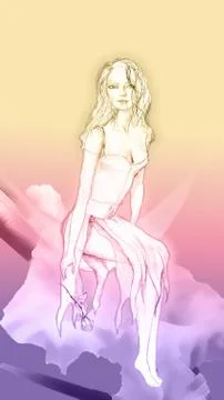 Fly Women. Stock-Illustration