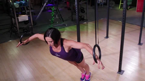 Fly workout on the Olympic Rings Stock Footage 30367086