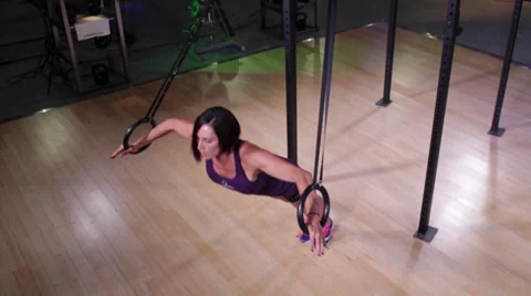 Fly workout with olympic rings Stock Footage 30367087