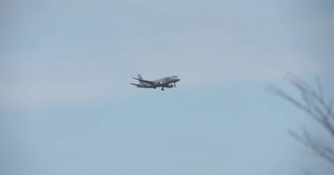 Flybe plane flies overhead Stock Footage 56161625