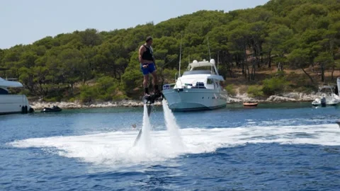 Flyboard activity in Hvar, Croatia Video stock 225281892