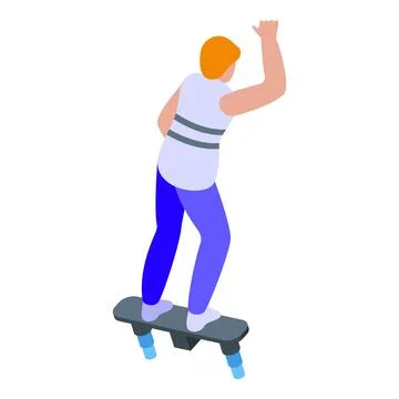Flyboard activity icon isometric vector. Sky hobby boy 스톡 일러스트