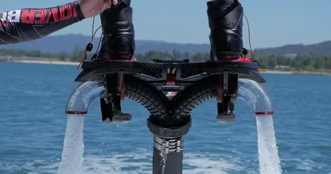 Flyboard boots and command Stock Footage 77232414