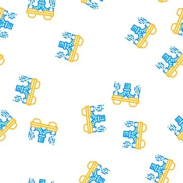 Flyboard equipment vector seamless pattern Stock Illustration
