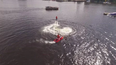 Flyboard training Stock Footage 68849645