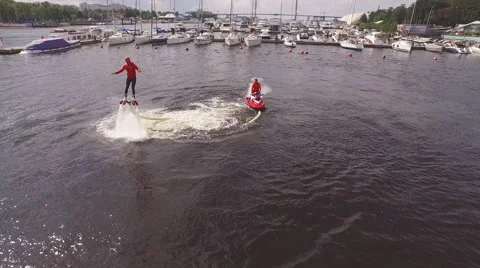 Flyboard training Stock Footage 68849833