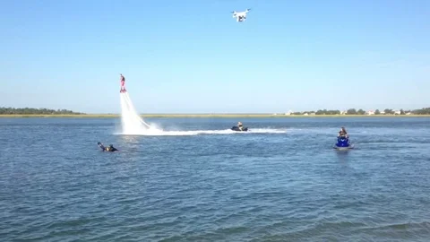 FLYBOARDING HYPERLAPSE 001 Stock Footage 122849901