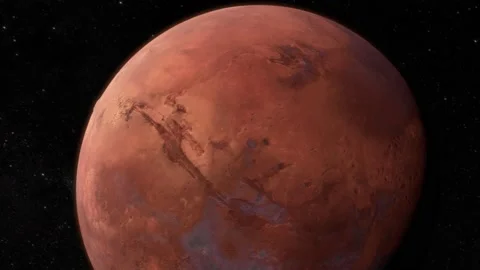 Flyby around the Mars Planet in Space Stock Footage 152991962