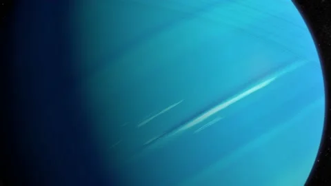 Flyby around the Uranus Planet in Space Stock Footage 153110486