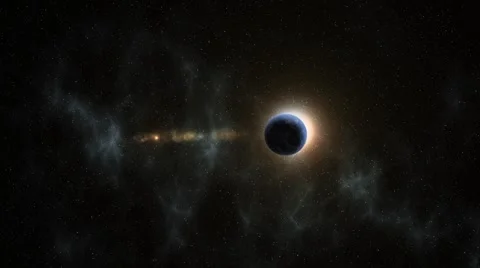 Flyby of Earth in Space Stock Footage 46758300