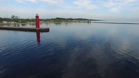 Flyby of Lighthouse 2 Stock Footage 81911833