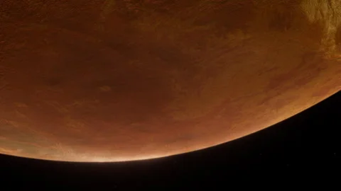 Flyby Of Planet Venus in Space Stock Footage 244998991