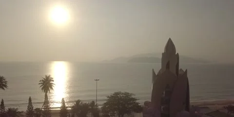 Flycam in sun This video is about fly cam in sea, at sunset the sea so wants to  Stock Footage 149335374