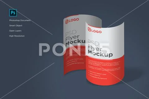 Flyer and Poster Mockup ~ PSD Photoshop Template #196160596