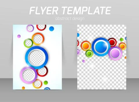 Flyer back and front design template Stock Illustration