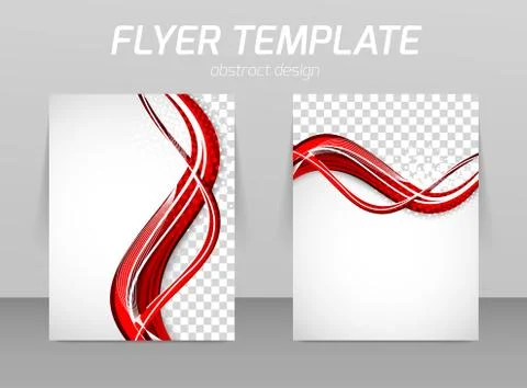 Flyer back and front design template Stock Illustration