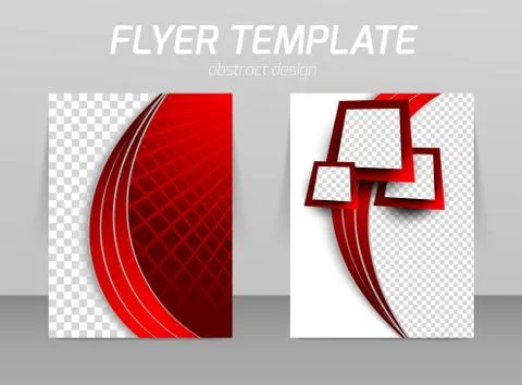 Flyer back and front design template Stock Illustration