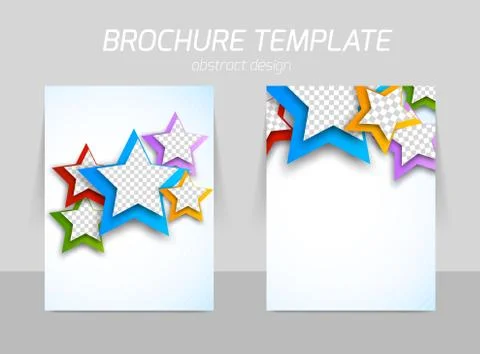 Flyer back and front template design Stock Illustration
