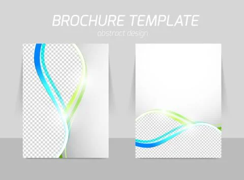 Flyer back and front template design Stock Illustration