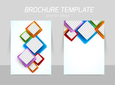 Flyer back and front template design Stock Illustration