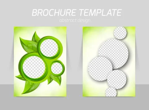 Flyer back and front template design Stock Illustration