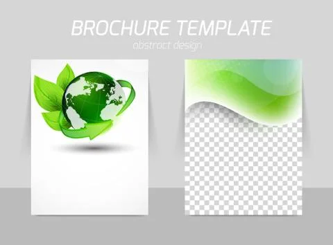 Flyer back and front template design Stock Illustration