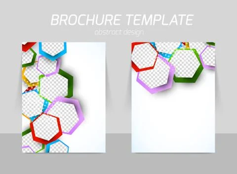 Flyer back and front template design Stock Illustration