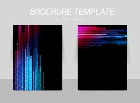 Flyer back and front template design Stock Illustration