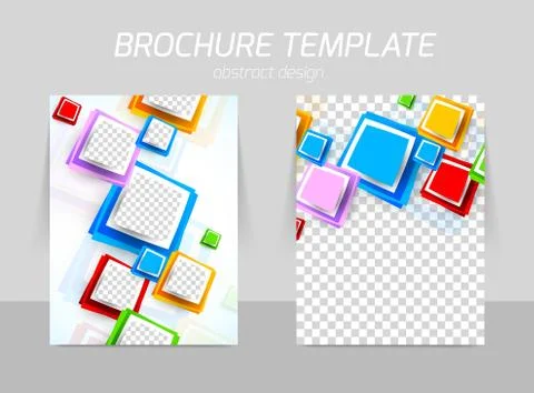 Flyer back and front template design Illustrazione stock