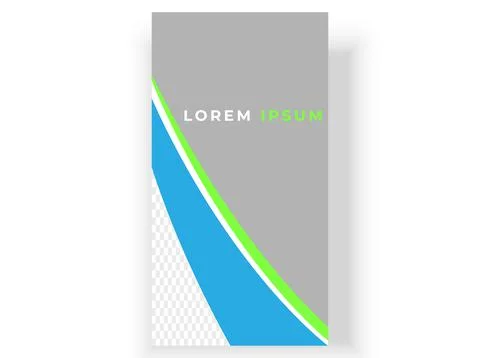 Flyer with blue stripe Stock Illustration