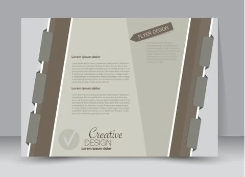 Flyer, brochure, billboard template design landscape orientation Stock Illustration
