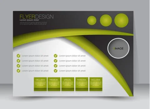 Flyer, brochure, billboard template design landscape orientation Stock Illustration