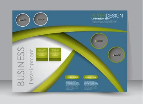 Flyer, brochure, billboard template design landscape orientation Stock Illustration