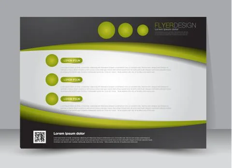 Flyer, brochure, billboard template design landscape orientation Stock Illustration