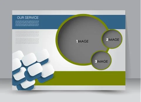 Flyer, brochure, billboard template design landscape orientation Stock Illustration