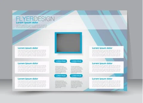 Flyer, brochure, billboard template design landscape orientation Stock Illustration