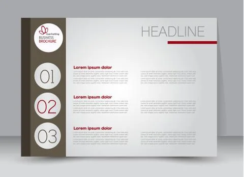 Flyer, brochure, billboard template design landscape orientation Stock Illustration
