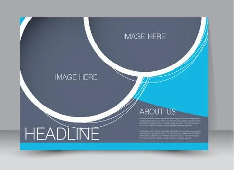 Flyer, brochure, billboard template design landscape orientation Stock Illustration