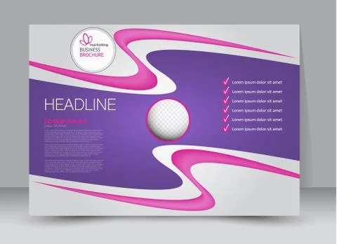 Flyer, brochure, billboard template design landscape orientation Illustrazione stock