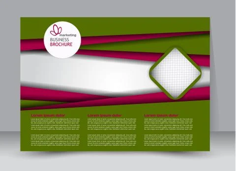 Flyer, brochure, billboard template design landscape orientation Stock Illustration