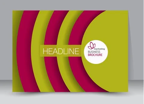 Flyer, brochure, billboard template design landscape orientation Stock Illustration