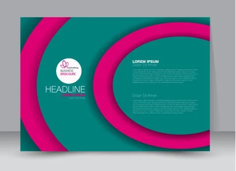 Flyer, brochure, billboard template design landscape orientation Stock Illustration