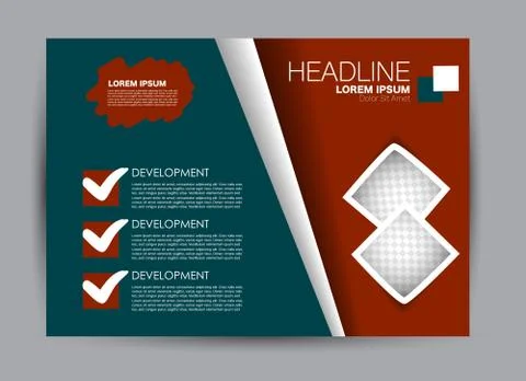 Flyer, brochure, billboard template design landscape orientation Stock Illustration