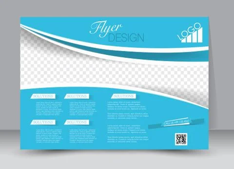 Flyer brochure billboard template landscape Stock Illustration