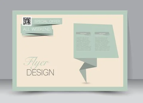 Flyer brochure billboard template landscape Stock Illustration