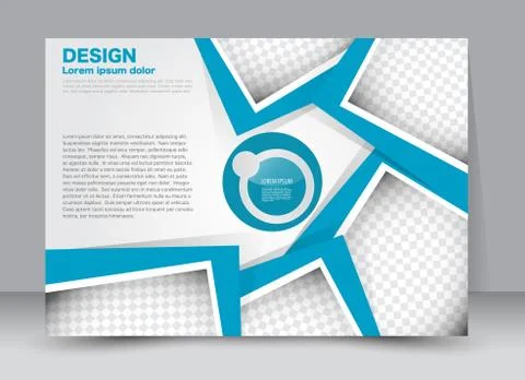 Flyer brochure billboard template landscape Stock Illustration