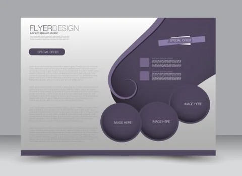 Flyer brochure billboard template landscape Stock Illustration